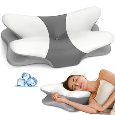 Besyodo Cervical Pillow for Neck Pain Relief - Ergonomic Neck Pillow for Sleeping, Contour Memory Foam Pillows Side Sleeper Pillow for Neck Support, Bed Pillow for Back Stomach Sleepers