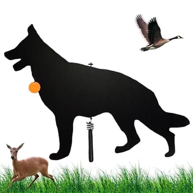 Watch Dog Goose Patrol Lone Dog Decoy – Corrugated Plastic Predator Deterrent for Geese, Deer, Seagulls, Rabbits | Humane Outdoor Pest Repellent | Visual Scare Device | Made in USA