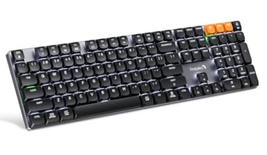 ProtoArc K310 Pro Bluetooth Mechanical Keyboard, Wireless Backlit Keyboard for Mac/Windows, Low Profile Quiet Mechanical Keyboards, Multi-Device, Programmable Keys, Aluminum, Full Size