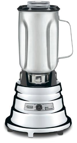 Waring Commercial BB900S 1/2 HP Chrome Bar Blender with 32-Ounce Stainless Steel Container, 1-Quart, Silver