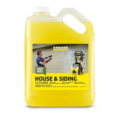 Kärcher House & Siding Cleaner, Removes Dirt, and Grime, Highly Concentrated, Makes up to 40 gal of Cleaner, Readily Biodegradable, For Pressure Washers