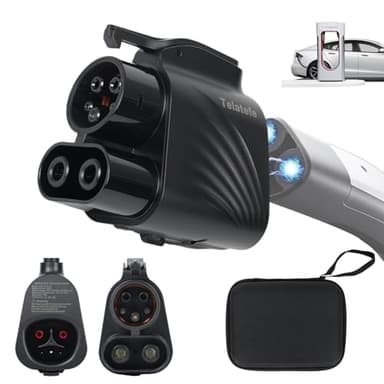 NACS to CCS1 Adapter for Tesla Supercharger - 250KW Max DC 500A 1000V, Compatible with Ford GM Hyundai Kia Rivian EVs,V3/V4 Charging Station Accessory, EV Car Charger Accessories