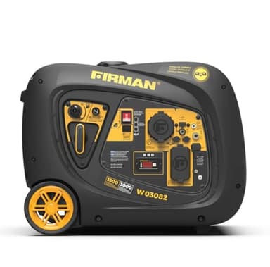 FIRMAN W03082 Inverter Portable Generator 3300W Electric Start, Whisper Series Quiet Power Supply, Parallel Ready RV Ready 120V, Camping, Tailgating, Outdoor Recreation, Emergency Backup Use