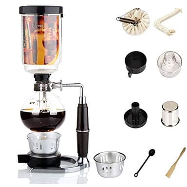 moo-1 Siphon Coffee Maker Japanese Style Vacuum Glass Siphon Pot Percolators 1-3 Cups Siphon Coffee Maker