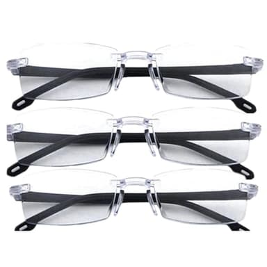 Blue Ease Optics Glasses, Blueease-Optics Glasses, Automatic Zoom Reading Eyeglasses, Anti-Blue Light Presbyopia Glassess (3Pcs)