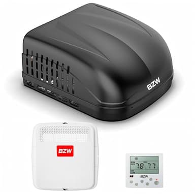 BZW RV Air Conditioner 15K BTU with Heat Strip, Non-Ducted Rooftop RV Air Conditioner - 115V(AC), All in One Unit, Easy Install, Quiet AC, For Camper, 115V