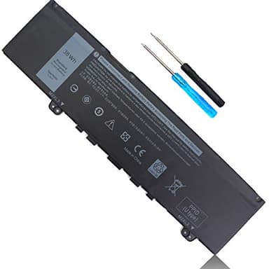 38Wh Type F62G0 Laptop Battery for Dell Inspiron 13 7000 2-in-1 7373 7386 7370 7380 5370 P83G P87G P91G P83G001 P83G002 P87G001 P91G001 Vostro 5370 F62GO RPJC3 39DY5 039DY5 0RPJC3 11.4V 3-Cell
