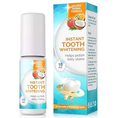 Tooth Paint, Instant Teeth Whitening Paint for a Confident Smile, Easy-to-Use Brush Applicator, Non-Irritating Formula, Long-Lasting Results