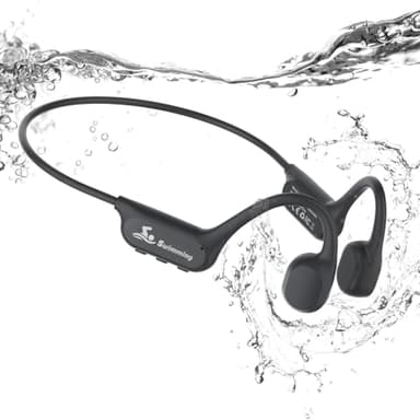 ANSTEN Swimming Headphones Bluetooth 6.0 Bone Conduction Headphones, IPX8 Waterproof Earbuds with MP3 Mode 8GB Memory Open Ear Earphones, Underwater Headphones for Swimming Running Surfing Cycling