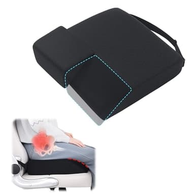 ROYALAY Hip Replacement Recovery Aids for Right Left, Hip Kit for Seniors Total Replacement Prime, Chair Cushion for Office Couch Long Sitting with Removable Cover