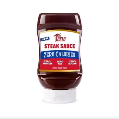 Mrs Taste Sugar Free Steak Sauce, Zero Calories, Zero Sodium, Zero Sugar, High Fiber, Keto Friendly, Paleo Friendly, Condiments and Sauces (11.85oz, Steak Sauce)