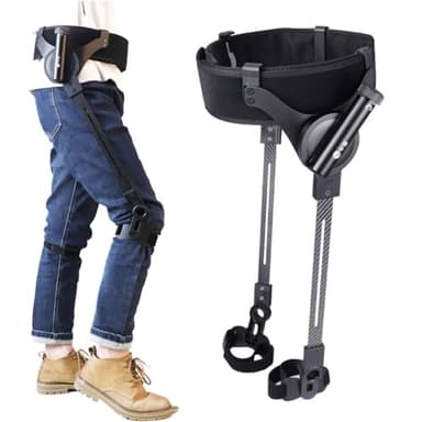 Wearable Bionic Power Exoskeleton for Walking, Leg Lift and Climbing Support, Adjustable 3 Strength, Bionic Body Power Walking Aids for Adults Elderly,Travel/Daily Mobility Support,Both Legs M