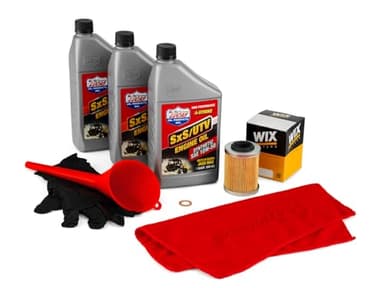 SuperATV Up & Running Can-Am Maverick X3 Oil Change Kit with Premium Lucas Oil and WIX Filter, Includes 4 qt. of 10W-50 Full Synthetic Lucas Oil and WIX (SL10680) Oil Filter for Best Performance