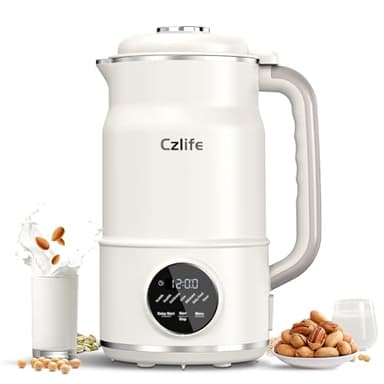 Czlife N7 Nut Milk Maker, 50oz (1.5L) Automatic Soy Milk Maker Machine for Homemade Oat Milk, Nutmilk, Juice, Milkshake, Baby Food, Grains, Almonds Milk Maker with Delay Start/Keep Warm/Clean