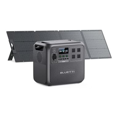 BLUETTI AC180 Solar Generator with 200W Solar Panel (Ships Separately), 1152Wh Portable Power Station w/ 4 1800W (2700W Surge) AC Outlets, LFP Power for Outdoor Camping, Trip, Power Outage