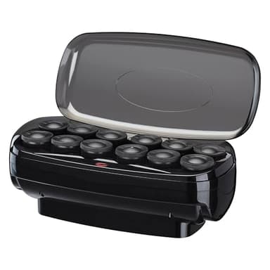 Conair Hot Rollers for Long, Medium & Short Hair, 12 Jumbo 1 ½" Heated Hair Rollers with Clips, Hot Curlers for Women, Volume & Curls, Amazon Exclusive, Black