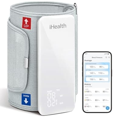 iHealth Neo Wireless Blood Pressure Monitor, Upper Arm Cuff, Bluetooth Blood Pressure Machine, Ultra-Thin & Portable, App-Enabled for iOS & Android