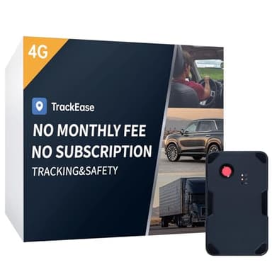 GPS Tracker for Vehicles, No Monthly Fee, No Subscription, Real-Time Location, Long Battery Life, Hidden Magnetic Tracking Device for Cars, Trip History, GeoFence, Driving Alerts, Global Coverage