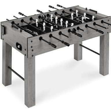 Best Choice Products Large 54 Inch Full-Size Foosball Table for Home, Game Room - Includes 2 Balls, 2 Cup Holders - Gray