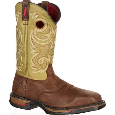 Rocky Men's Long Range Square Steel Toe Work Boot,Guacamole,11.5 M US