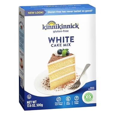 Kinnikinnick - White Cake Mix - Gluten Free, Allergy Friendly Cake Mix - 17.6 oz. Box