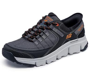Skechers Men's Summits AT Hands Free Slip-in Sneaker,Gray/Orange,11W