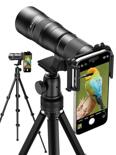 MIAO LAB 20-60X Zoom Telephoto Lens for Smartphones | High-Power Phone Lens Kit with Tripod & Universal Clip | Compatible with iPhone 17/16/15/14/13 Series, Samsung & Android Devices