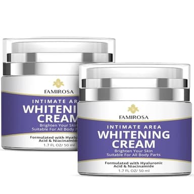 Intimate Area Dark Spot Corrector Cream (2 Pack) for Underarms & Delicate Areas – Moisturizing and Smoothing Cream for Bikini Line, Inner Thighs, Knees & Elbows – Gentle Daily Care Formula