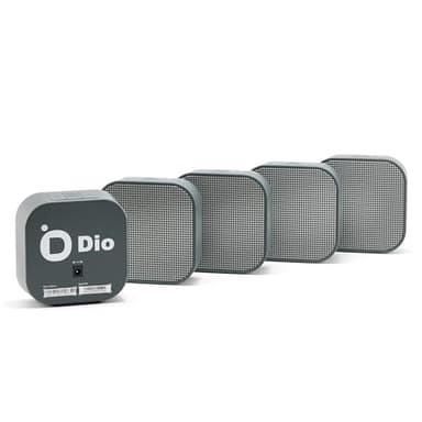 Dio Node Apple AirPlay 2 Compatible Multiroom Wi-Fi Home Speakers (5-Pack), Immersive Sound System, Works with Other Apple Devices, Easy to Connect, Spotify Player