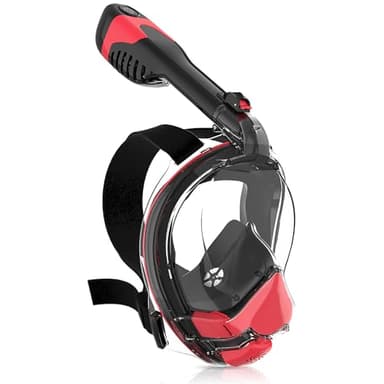 Yosmer Electric Full Face Snorkel Mask for Adults, Snorkeling Gear with Latest Dry Top System, Patented Airflow System with Fan Assistance, 180° Panoramic Foldable Design, Anti-Fog & Anti-Leak