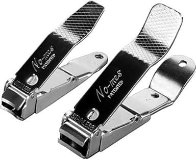 No-Mes Fingernail and Toenail Clipper Gift Set, Catches Clippings, Built-in Nail File, Made in USA
