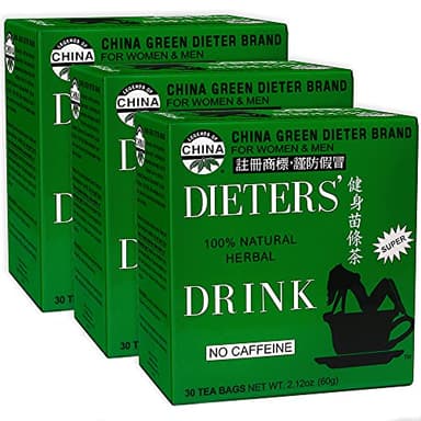 Uncle Lee’s Senna Tea 3-Pack – Green Dieter’s Drink, Caffeine-Free 100% Natural Herbal Detox & Digestive Support, 30 Ct Each