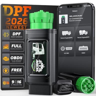ANCEL HD110 Heavy Duty Truck Scanner with DPF Regen and Reset for Detroit Paccar Engine, Full System HDOBD & OBD2 Scanner for Diesel Trucks Lifetime Free Updates