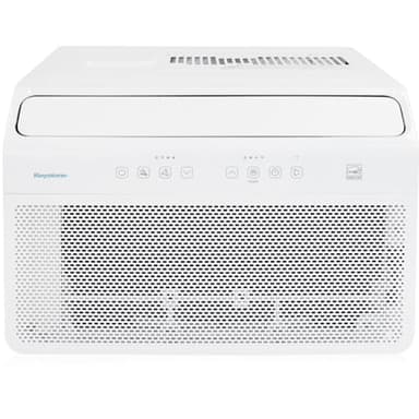 Keystone Energy Star 8,000 BTU Window Mounted Inverter Air Conditioner with Supplemental Heat, Quiet High Efficiency Window AC Unit with Remote for Apartment, Medium Rooms up to 350-Sq. Ft.