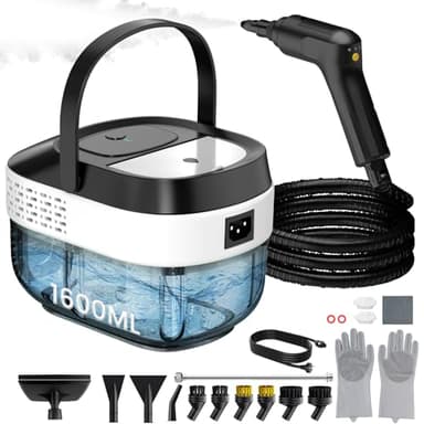 Pressurized Steam Cleaner 1.6L, 3-Level Adjustable Steamer for Cleaning, 10s Heat-Up, 2500W Handheld Steamer Cleaner for Home, Car, Kitchen, Floor, Multi-Surface Cleaning Machine, 22pcs Accessories