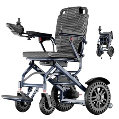 ByteTecpeak Lightweight Electric Wheelchairs for Adults,500W Motorized Wheelchair for All-Terrain,16 Miles Travel Range,Foldable Power Wheelchairs Support 330 Lbs,Portable Wheel Chair,Airline Approved