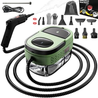 Goyappin Handheld Steam Cleaner for Home, 2500W High Pressure Steam Cleaner for Car Detailing, 3 Steam Levels, 1600Ml Tank, High Heat Steamer for Bed Bugs, Couch, Furniture, Kitchen, Bathroom, Floors