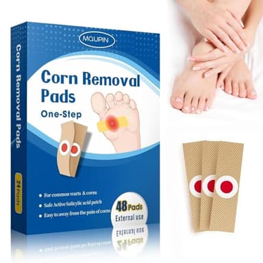 48 Count Corn Removal Pads for Feet and Toe, Corn Feet Remover for Extra Strength, Callous Remover