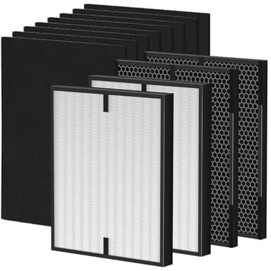Borgodf 12 Pack 3000 Replacement Filter Compatible with 3000, 3000Pro Air Purifier, 2 H13 True Filters, 2 Activated Carbn and 8 Extra Carbn Pre-filters