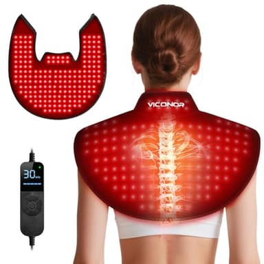 Red Light Therapy for Neck and Shoulder, Infrared Light Therapy for Body at Indoor, Pain Relief, 194-LED, 660nm & 850nm, 30W High Power