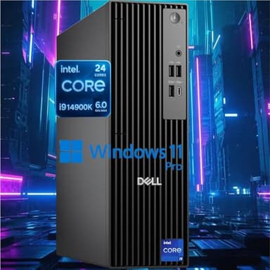 Dell Pro Slim QCS1250 SFF Desktop, New OptiPlex Version, 14th Gen i9-14900K (24 Cores, Up to 6.0GHz), 16GB DDR5 RAM, 512GB PCIe SSD, HDMI+DP, Up to 4 Monitor Support, USB-C, Wi-Fi 6E, Windows 11 Pro