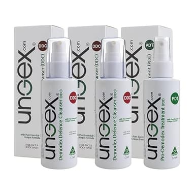 UNGEX.COM Premium Kit A2-p | Demodex Treatment | Seborrheic Dermatitis, Acne Rosacea, Blepharitis | PKA2-p