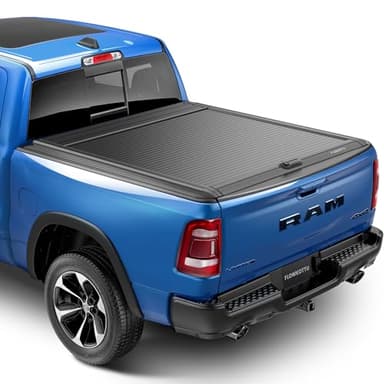 Flowkottu Retractable Hard Tonneau Cover Fits 2009-2026 Dodge Ram 1500 5'7'' Truck Bed (Classic & New Body)| No Fit W/RamBox or Stepside Model/Multi-Function (Split) Tailgate (Ram 1500, 5.7 FT)