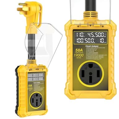 Otytkgo 50 Amp Surge Protector for Rv Waterproof IP67, 19000 J Upgraded RV Power Surge Protector with Safety Certification, RV Adapter Plug for Camper, Circuit Analyzer for Travel Trailers