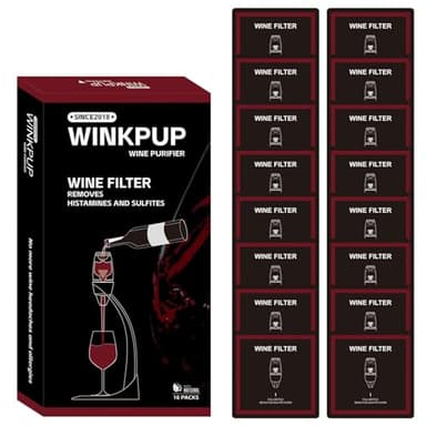 Wine Filter For Histamines And Sulfite: Remover Histamines Sulfite Prevent Wine Sensitivities - Disposable Filter Bag(16 Packs)