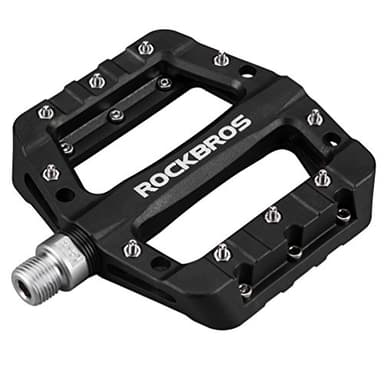 ROCKBROS Lightweight Mountain Bike Pedals Nylon Fiber Bicycle Platform Pedals for BMX MTB 9/16" Black