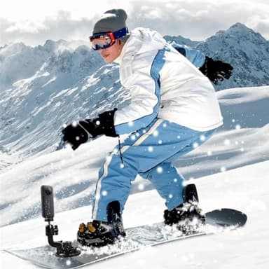 ProGrip Snowboard On-Board Mount for Action Cameras, Insta360, GoPro, DJI, Sony, Akaso - No Tools Needed