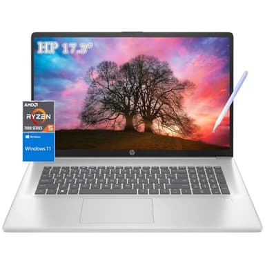 HP Laptops - 17 Inch Touchscreen Laptop with Stylus Pen - AMD Ryzen 5 7530U - Wi-Fi 6 - Camera Privacy Shutter - Ideal for College Students Business Office (Windows 11, 32GB RAM |1TB PCIe SSD)