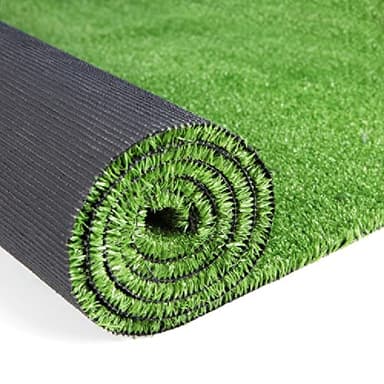 GRASS EXPRESS Artificial Grass Turf, 10ft x 10ft 0.4" Pile Height, Indoor Outdoor Fake Astroturf Rug Carpet Mat for Balcony Decor Backyard Patio Backdrop Fence Wall Decorations Dogs