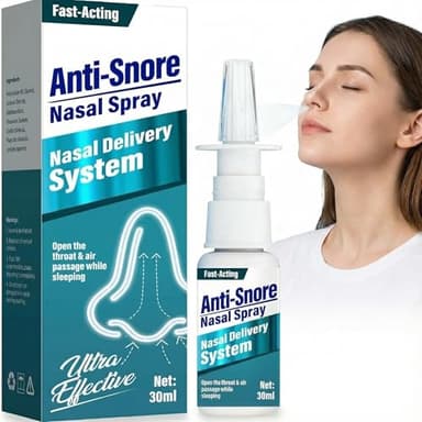 Anti Snoring Spray - Natural Snore Relief Solution to Support Clear Nasal Passages & Better Sleep - for Side Sleepers & Heavy Snorers